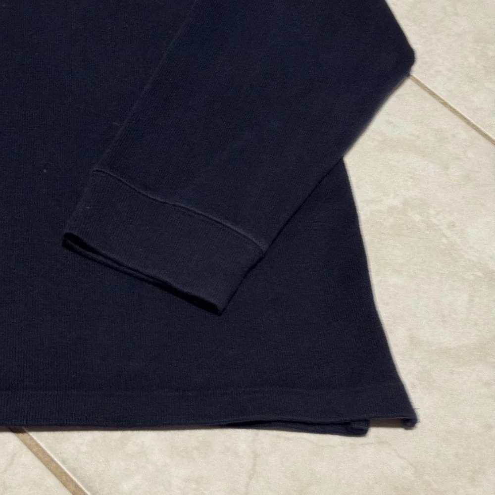 Polo Ralph Lauren Sweater Mens 2XL Navy Quarter‎ Zip Mock Neck Cotton Pony Logo